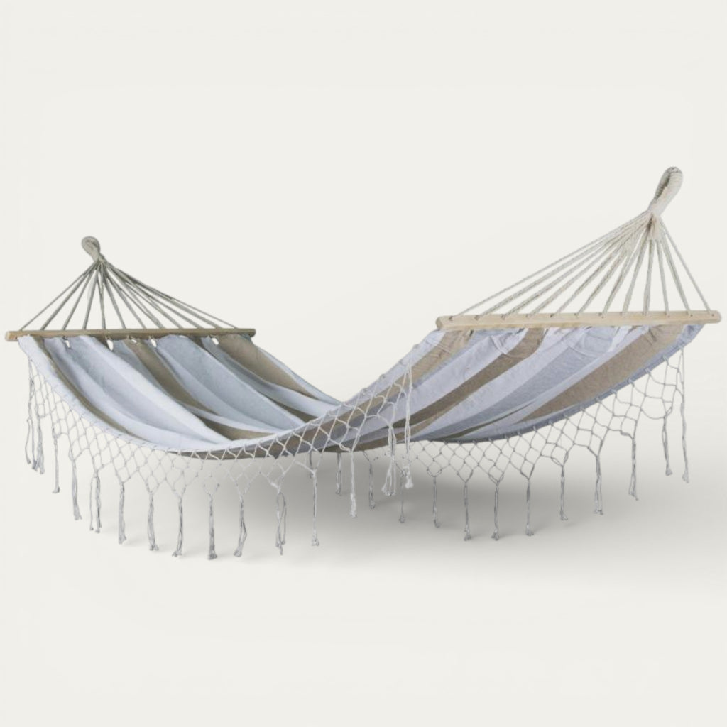 Premium Boho Macramé Hammock | Handcrafted Outdoor Comfort