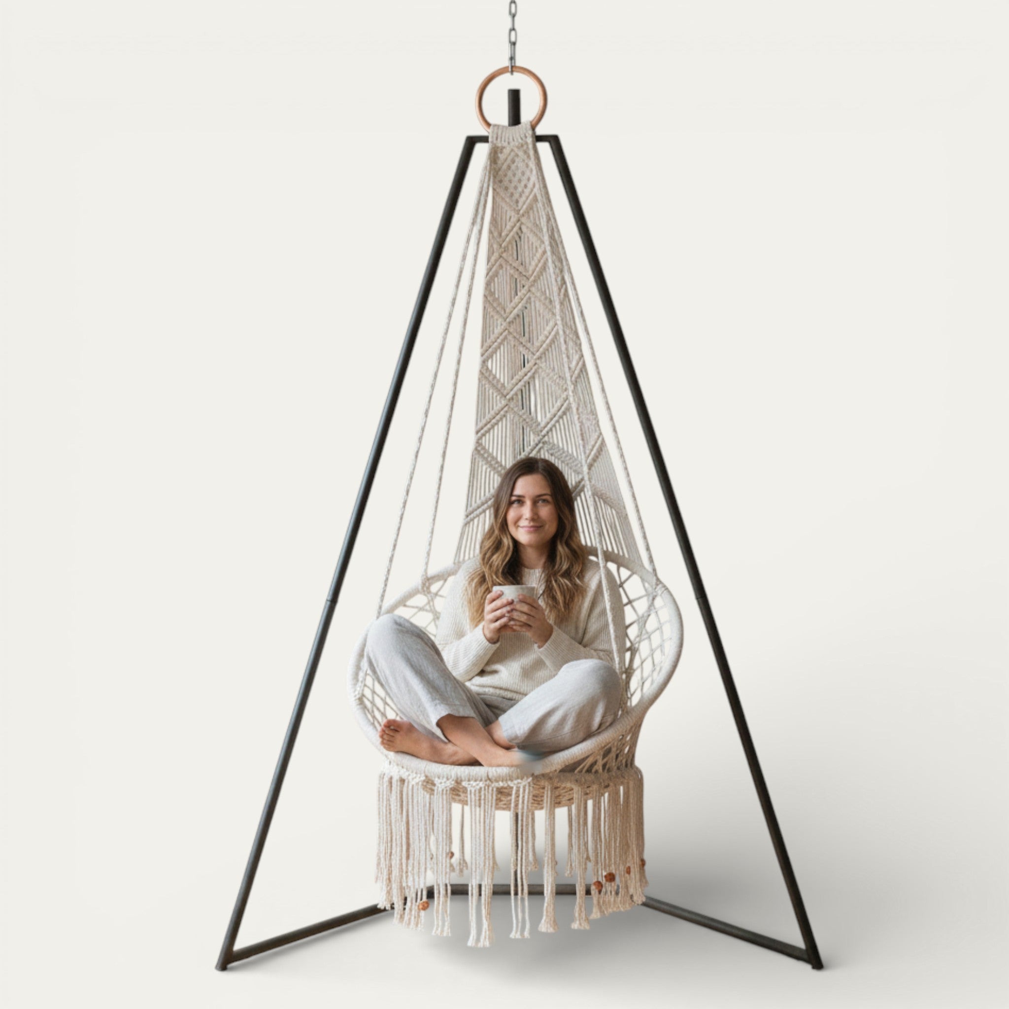 Honeycomb Texture Hammock | Premium Soft Grey