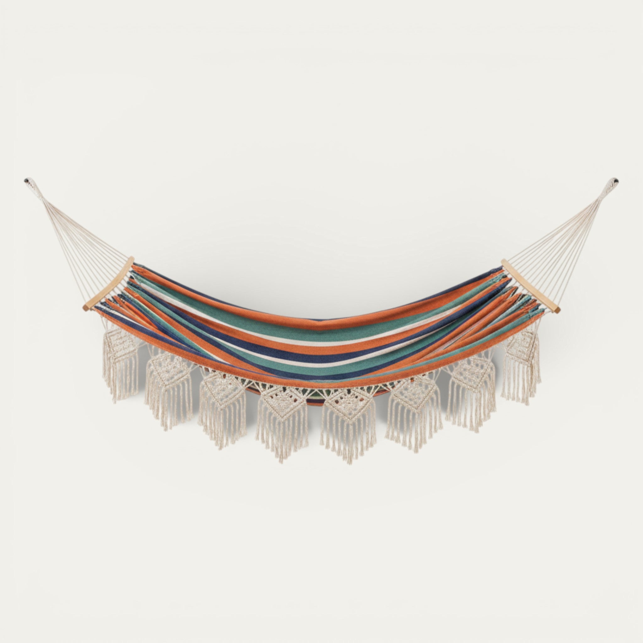 Premium Boho Macramé Hammock | Handcrafted Outdoor Comfort