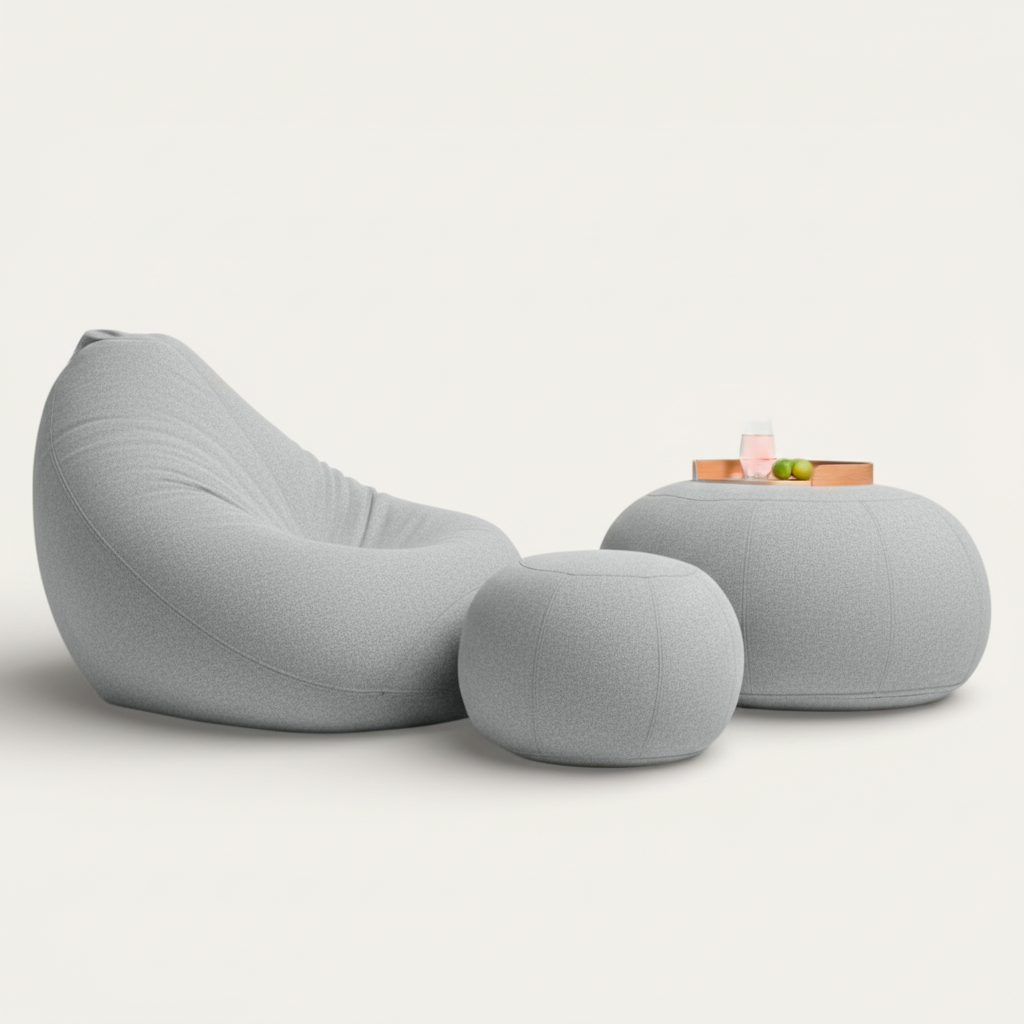 Small Bean Bag Footstool | Stylish & Versatile Comfort Accent