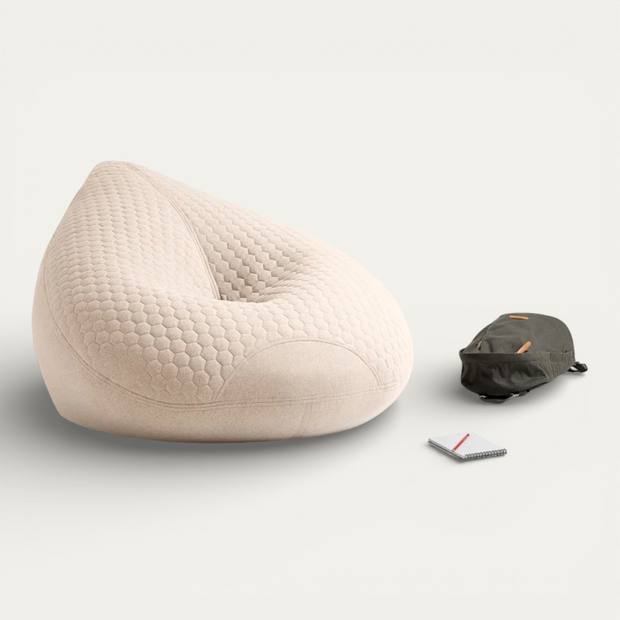 Medio Quilted Bean Bag | Compact Comfort with Stylish Support